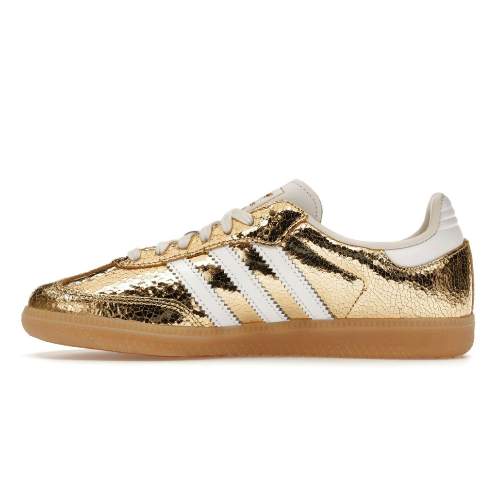 adidas Samba OG Gold Metallic Cracked Leather (Women's)