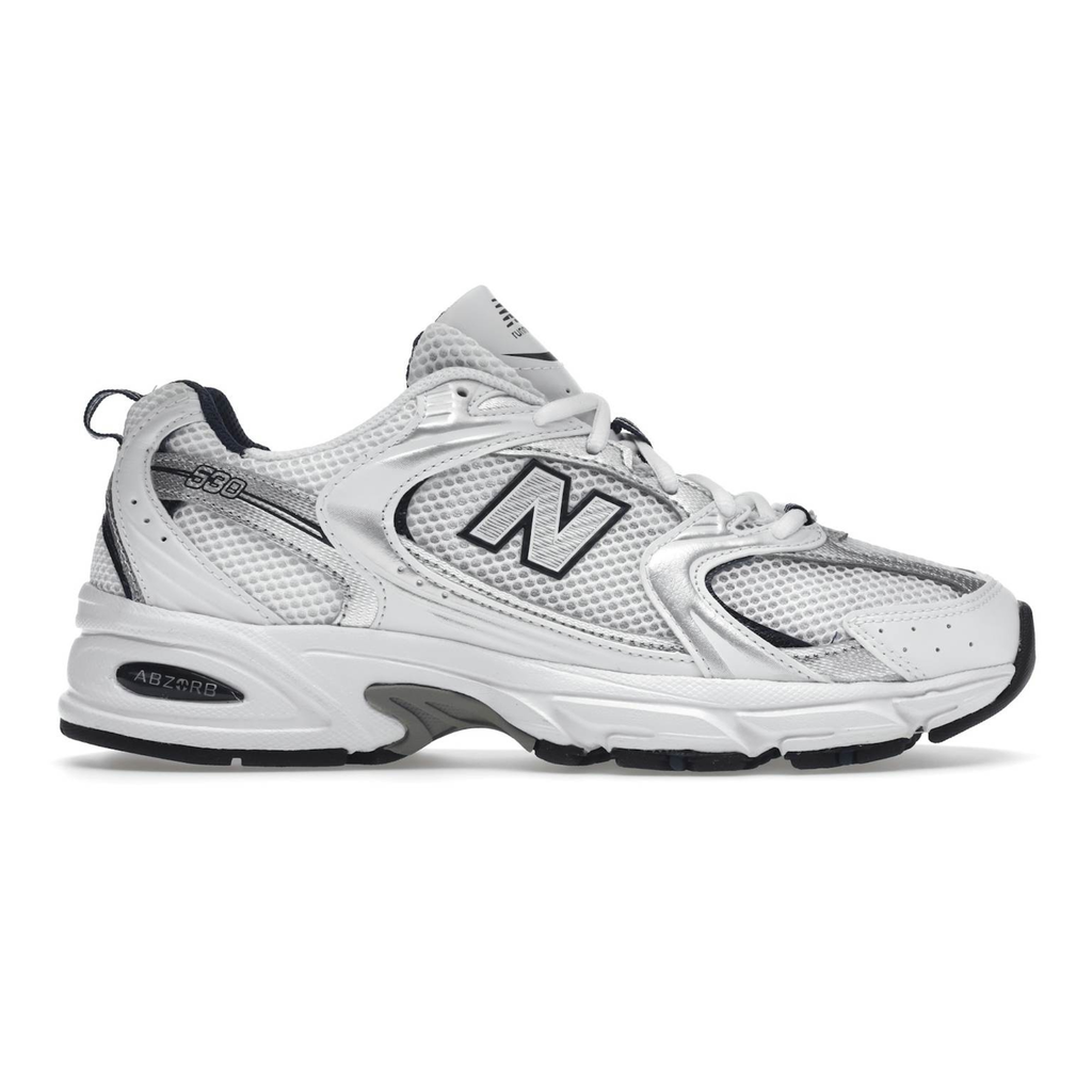 New Balance 530 White Silver Navy