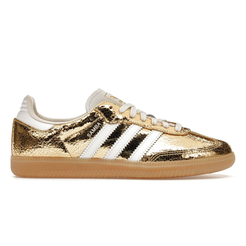 adidas Samba OG Gold Metallic Cracked Leather (Women's)