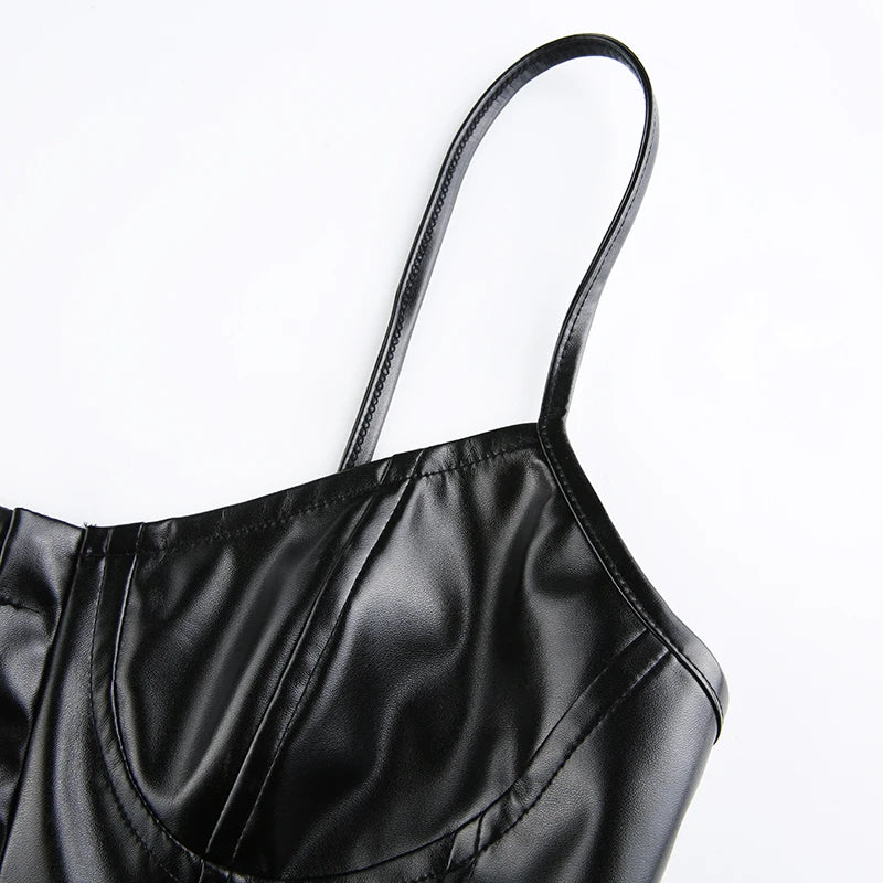 Leather Bustier Top