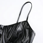 Leather Bustier Top