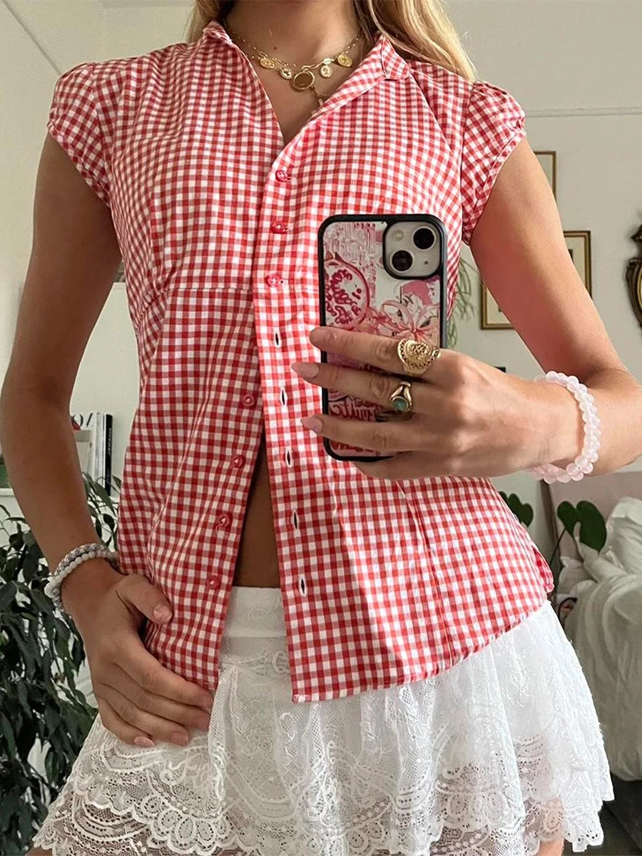 Floral Ruffle V-Neck Top
