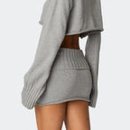 Crochet Knit Mini Skirt