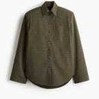 Green Plaid Button-Up Shirt