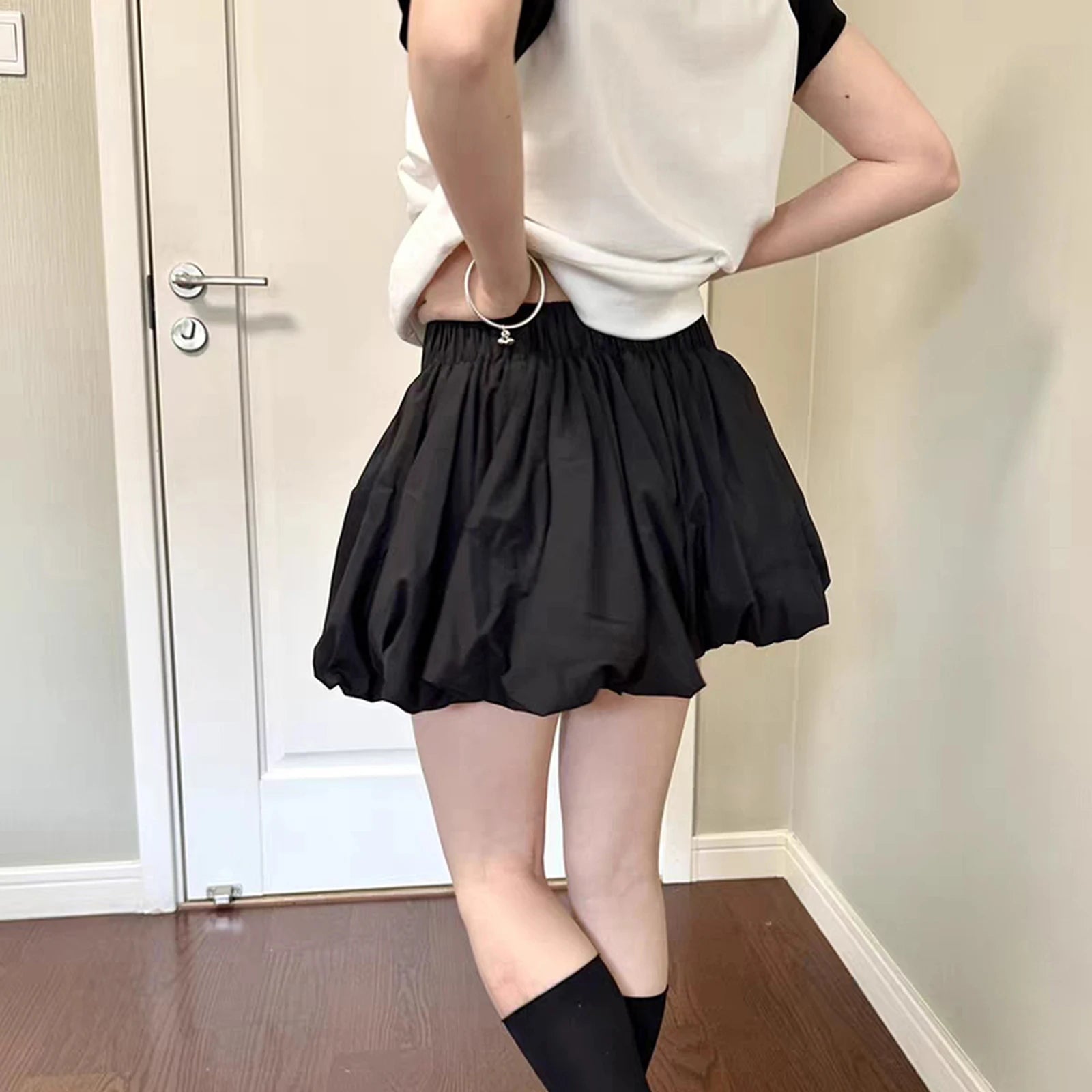Ruffle Balloon Mini Skirt