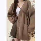 Loose V-Neck Cardigan