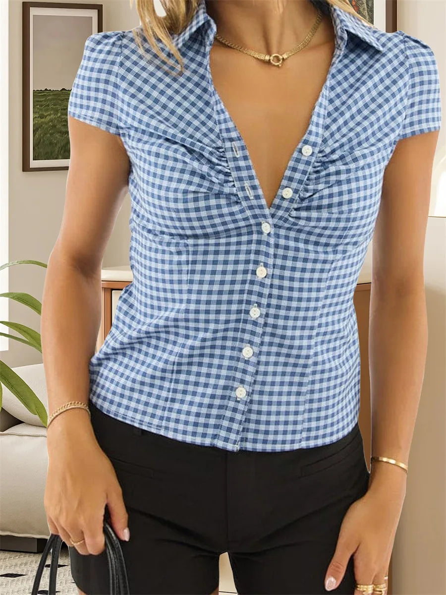 Plaid Button-Down Shirt