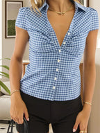 Plaid Button-Down Shirt