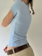 Blue Stripe Button-Up Shirt