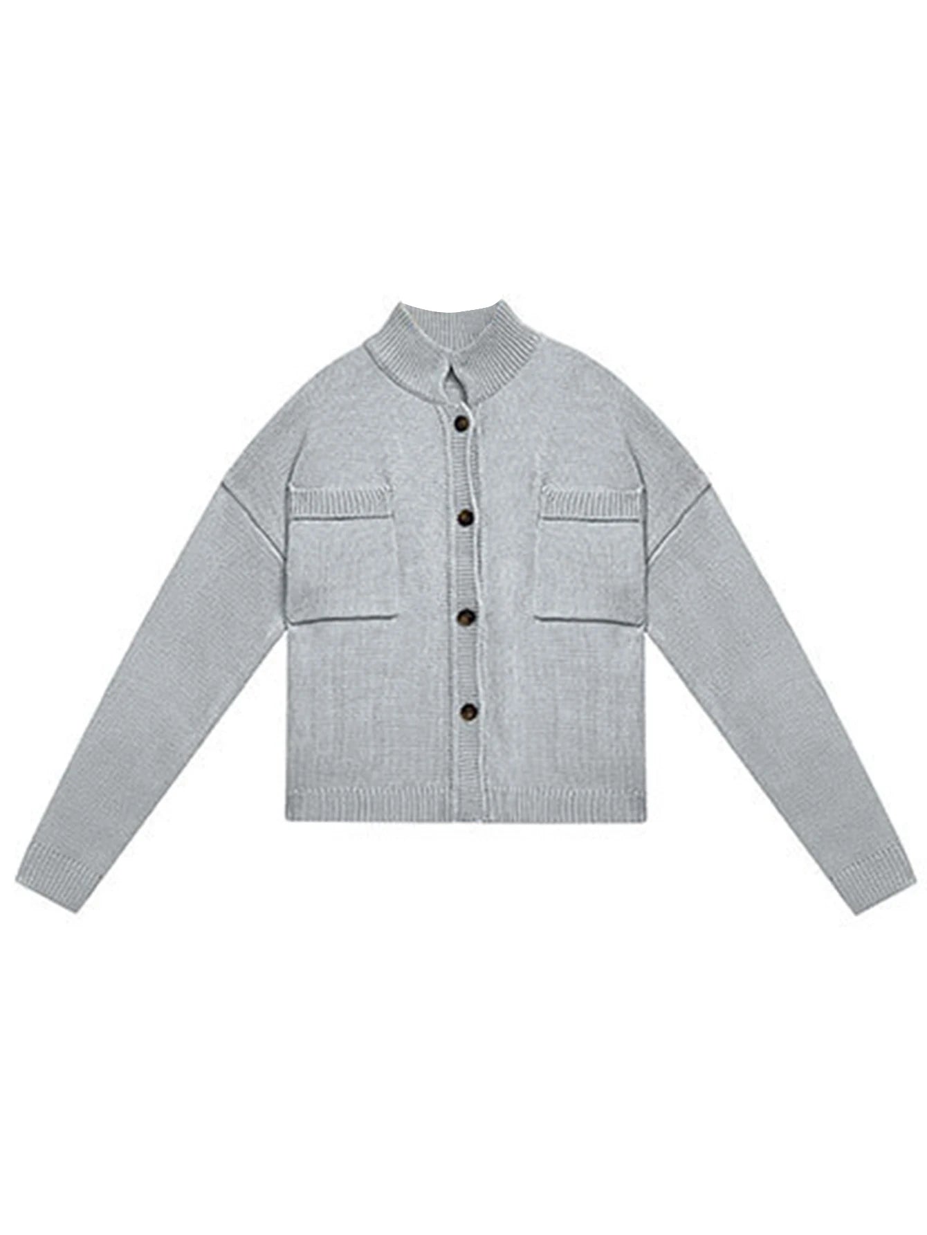 Button-Up Knit Cardigan