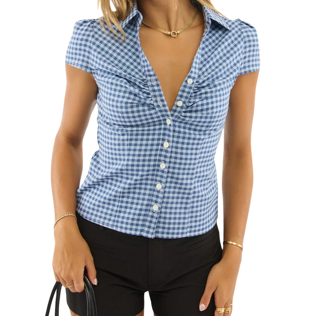 Plaid Button-Down Shirt