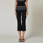 Polka Dot Flare Capri Pants