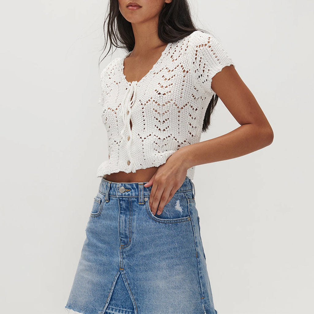 Tie-Front Hollow Tee