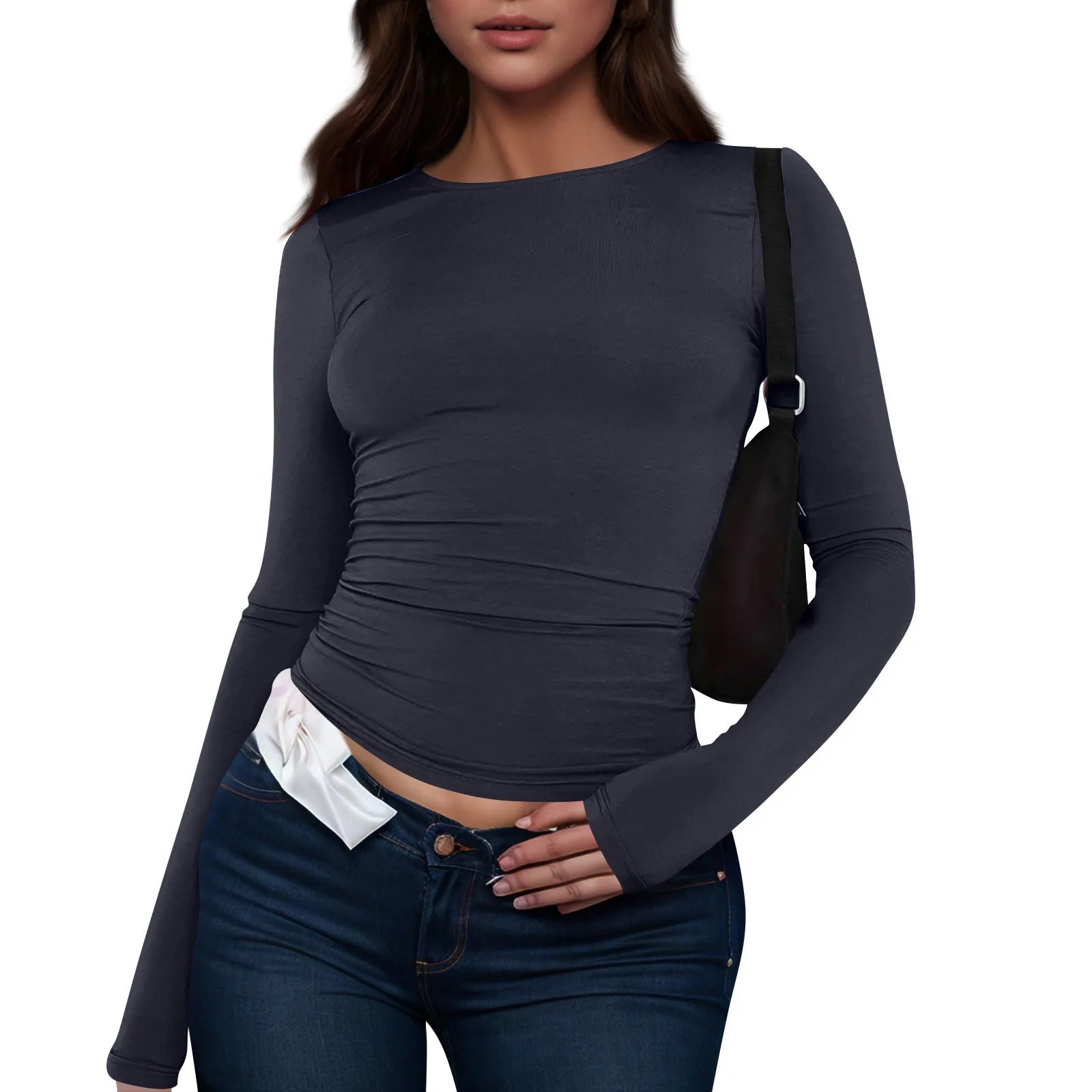Cotton O-Neck Crop Top