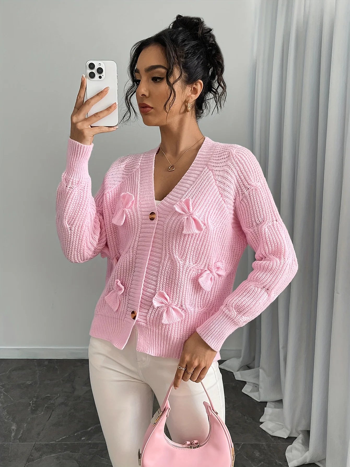Bow Knit Cardigan