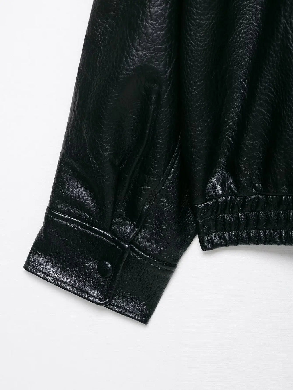 BF - synthetic leather stand collar Jacket