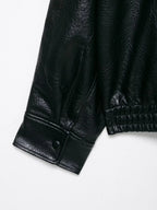 BF - synthetic leather stand collar Jacket