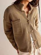 Button-Up Knit Cardigan