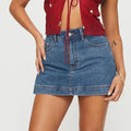 Denim Mini Skort