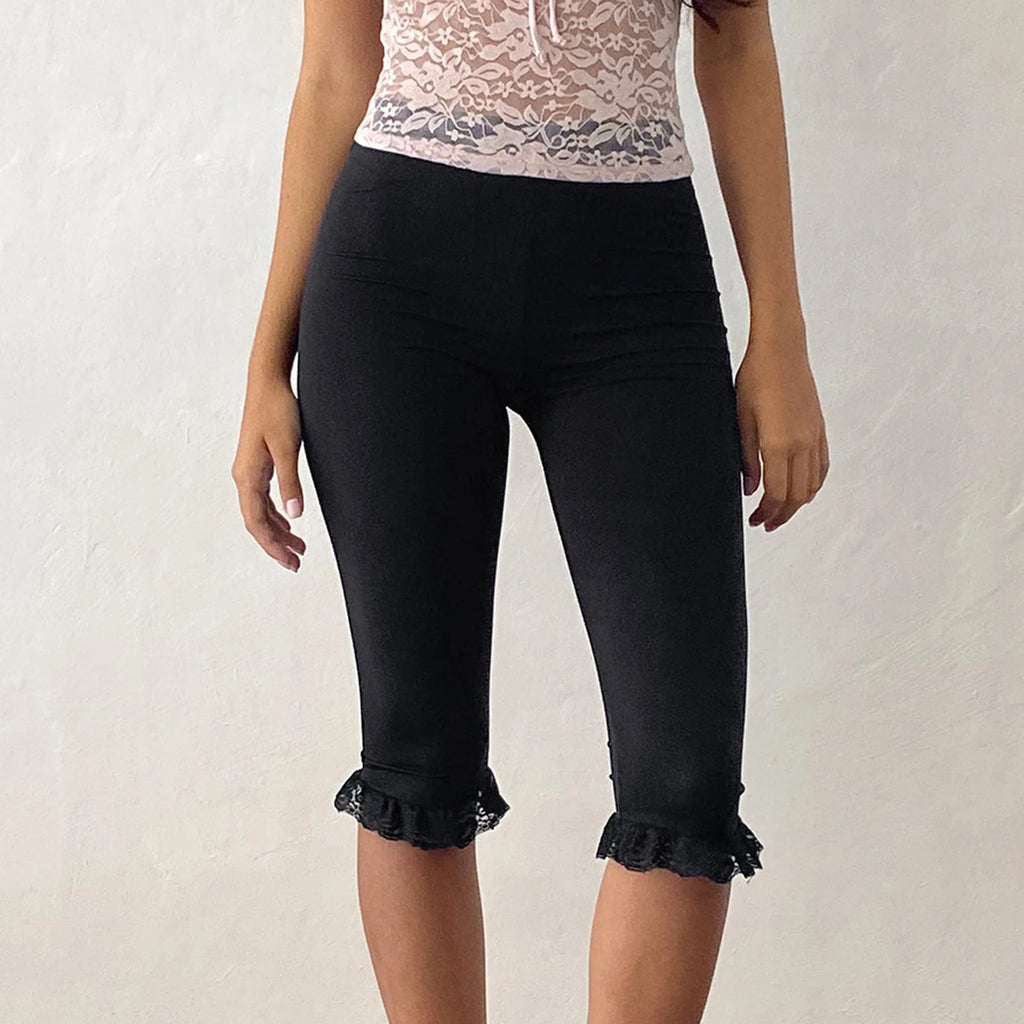 Low Rise Solid Capri Leggings