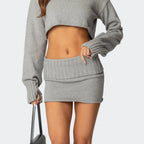 Crochet Knit Mini Skirt