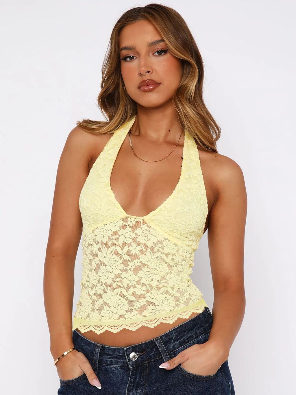 Floral Halter Crop Top