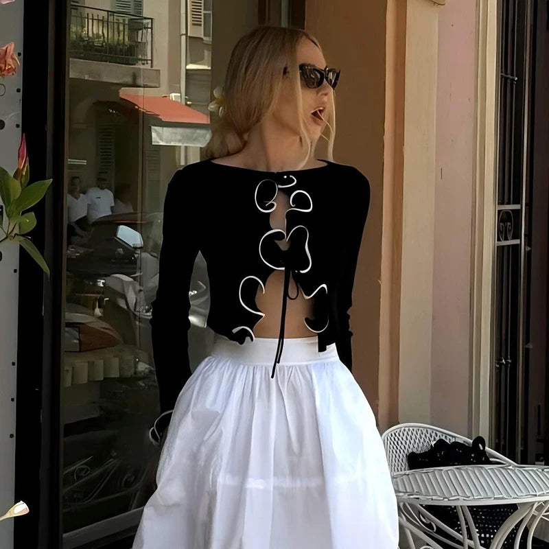 Patchwork Bandage Crop Top