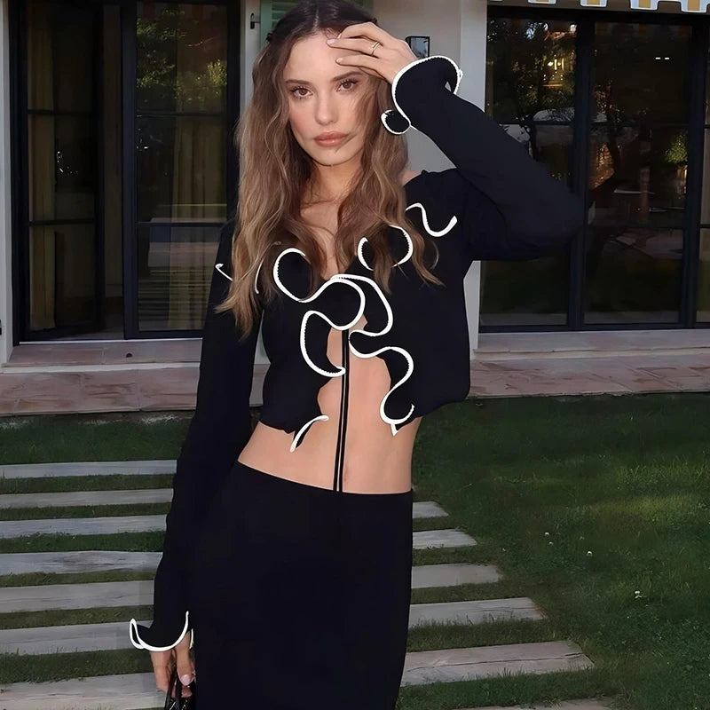 Patchwork Bandage Crop Top