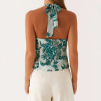 Halter Button-Down Top