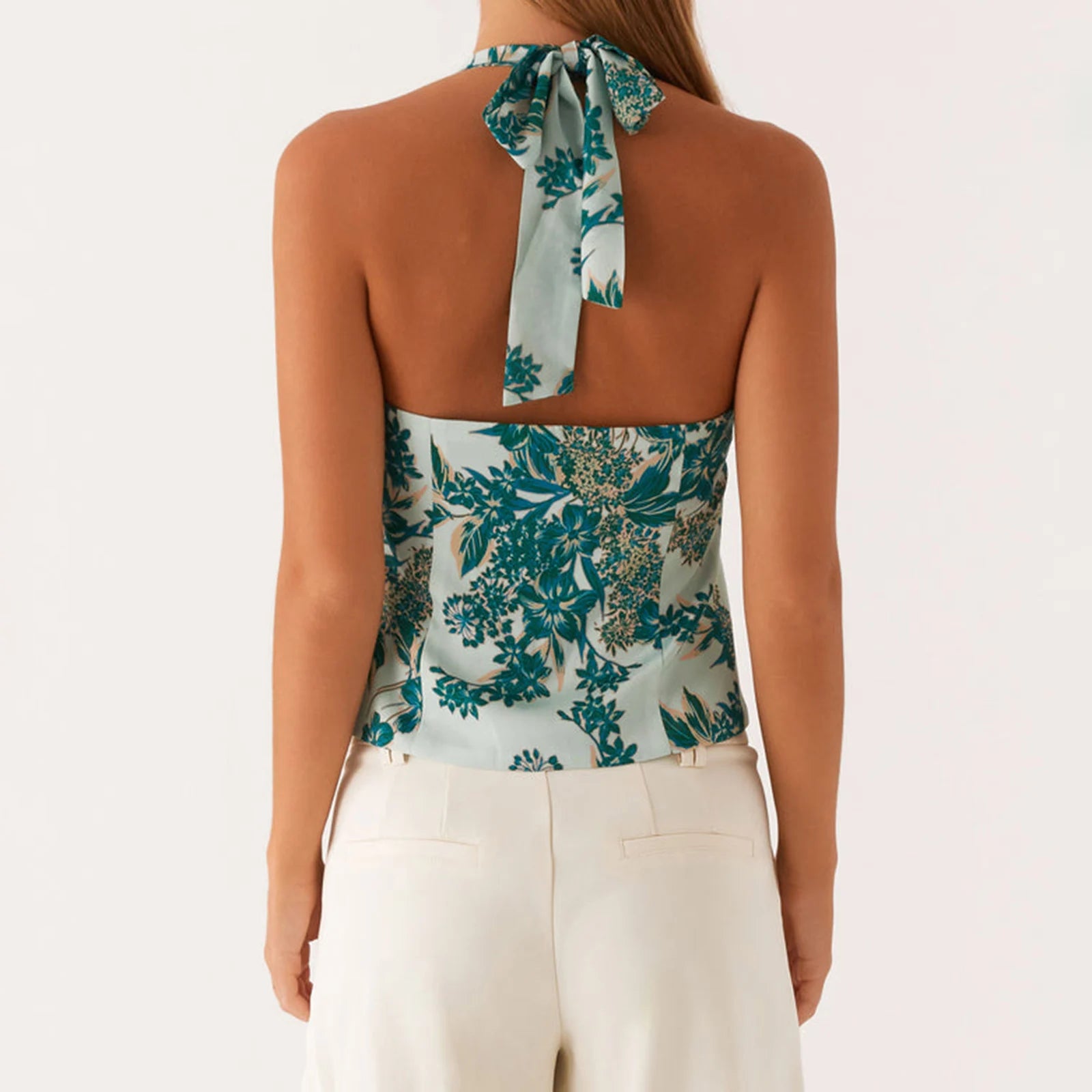 Halter Button-Down Top