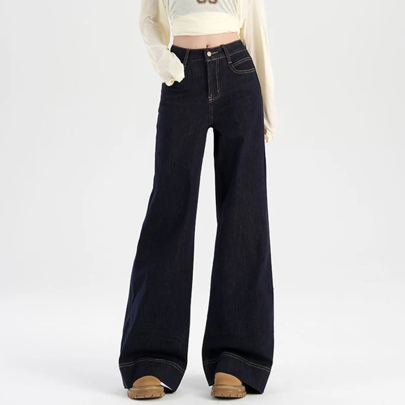 High-Waist Punk Denim Skirt