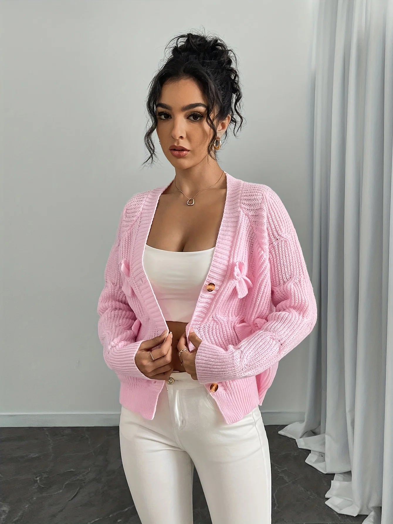 Bow Knit Cardigan