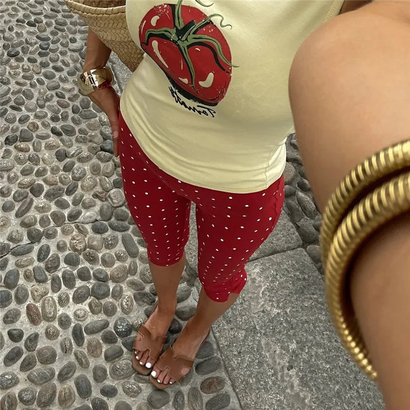 Polka Dot Capri Leggings
