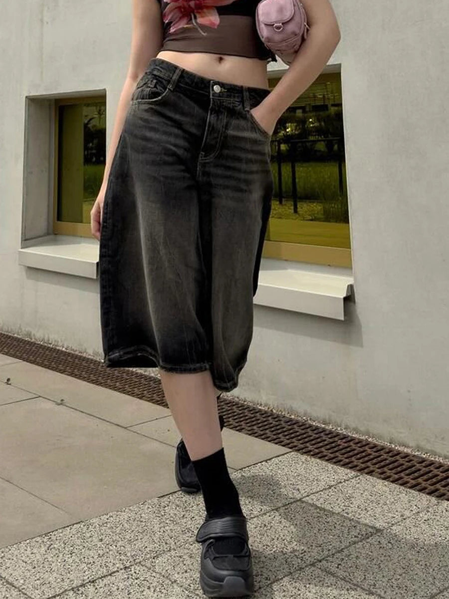 Vintage Baggy Jean Shorts