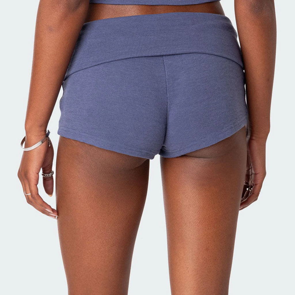 Low-Rise Foldover Lounge Shorts