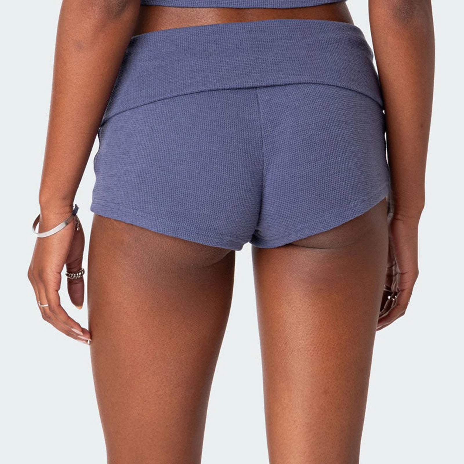 Low-Rise Foldover Lounge Shorts