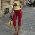 Polka Dot Capri Leggings