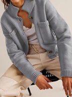 Button-Up Knit Cardigan