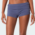 Low-Rise Foldover Lounge Shorts