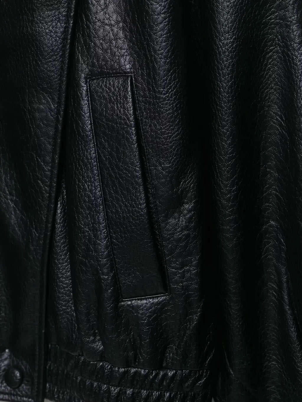 BF - synthetic leather stand collar Jacket