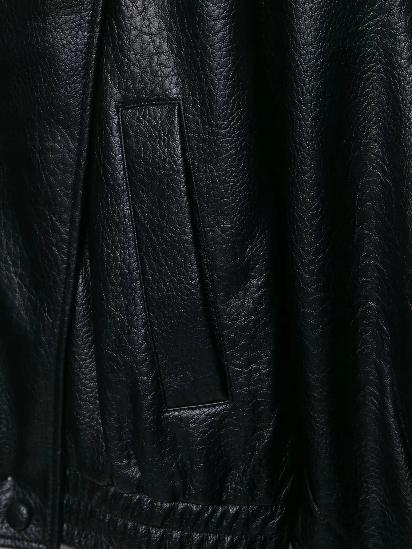 BF - synthetic leather stand collar Jacket