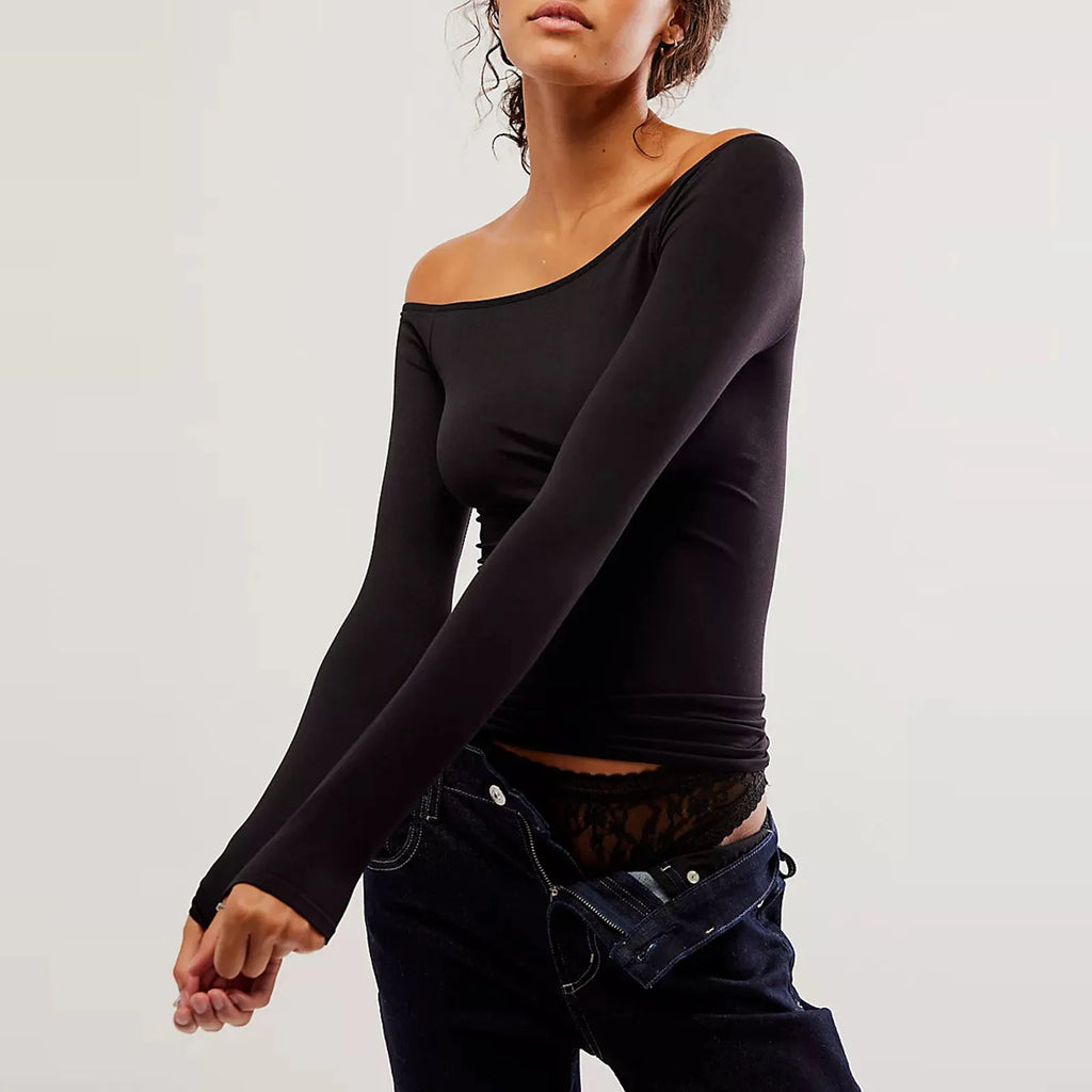 Off-Shoulder Crop Tee