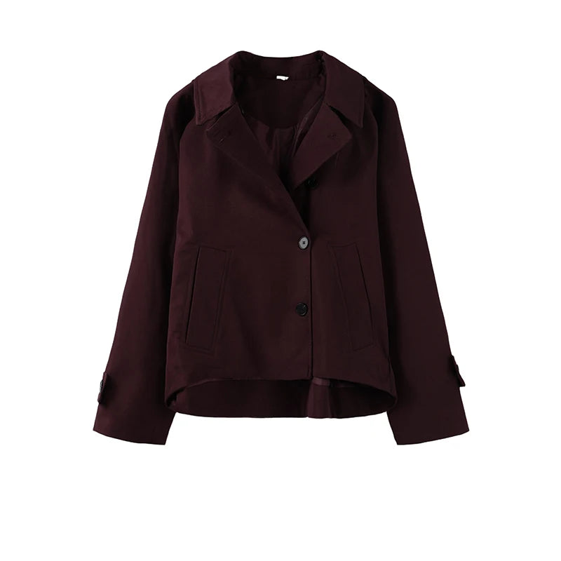 Hooded Short Trench Coat