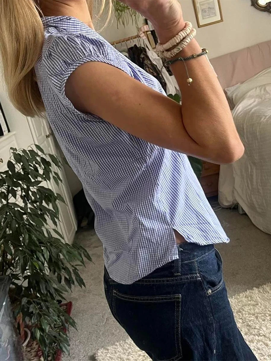 Floral Ruffle V-Neck Top