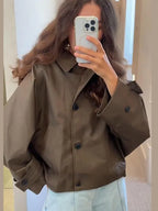 Hooded Short Trench Coat