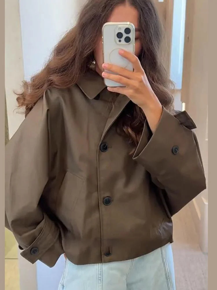 Hooded Short Trench Coat