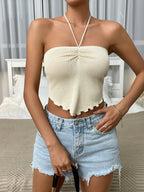 Tie-Up Irregular Tube Top