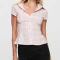 Plaid Button-Up Shirt
