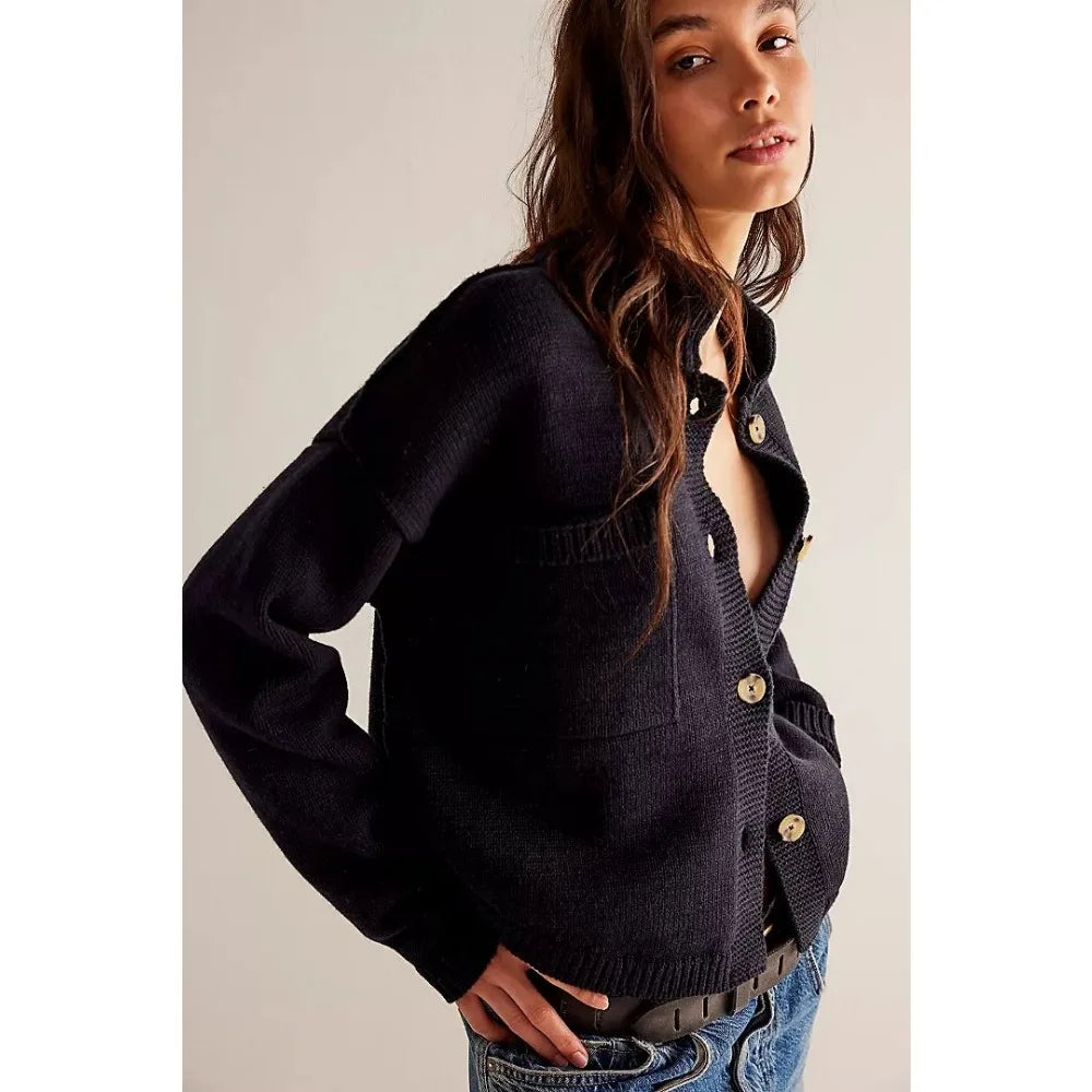 Button-Up Knit Cardigan