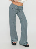 Striped Low-Waist Wide-Leg Pants